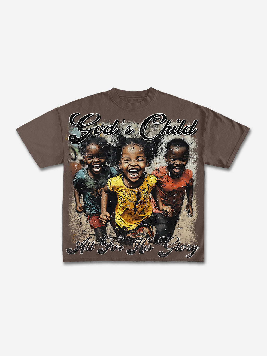 Vintage‘god's Child, All For His Glory’graphic Cotton T-shirt