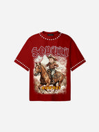 Sopula Cowboy Western Graphic Cotton T-shirt