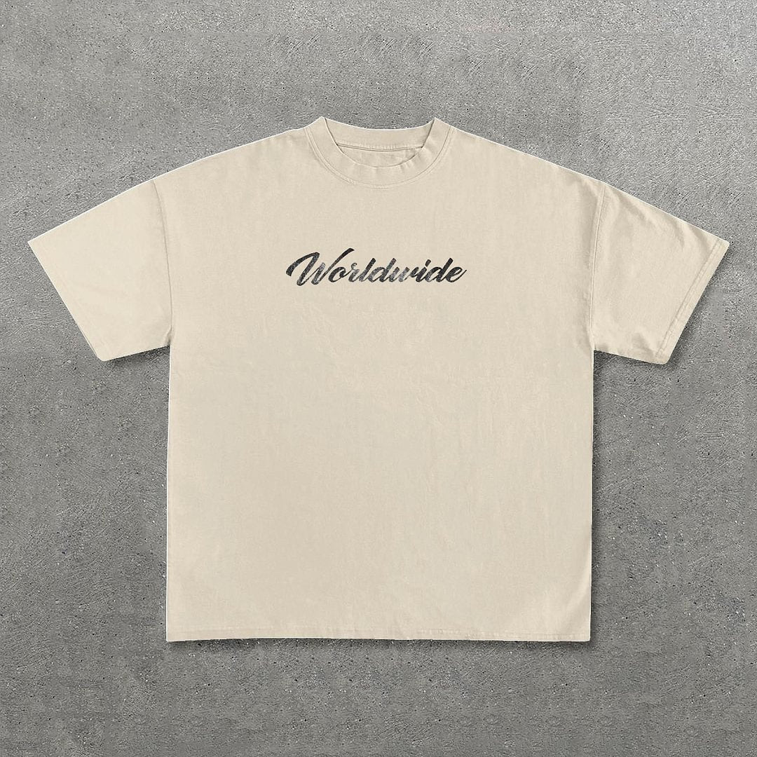 Vintage Personalized Move In Silence Graphic Casual Cotton Short Sleeve T-shirt