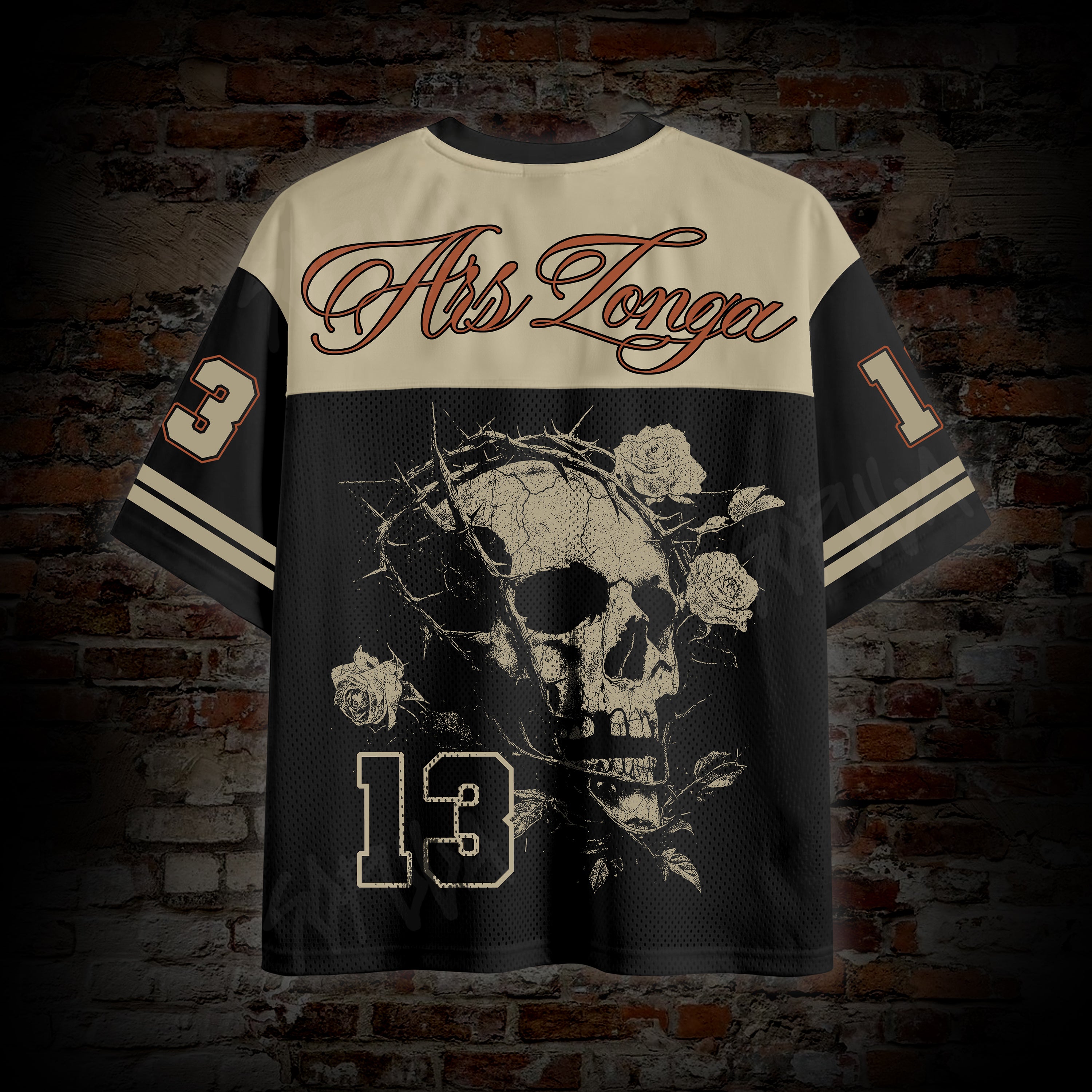 Memento Mori Horror Graphic Mesh Jersey T-shirt