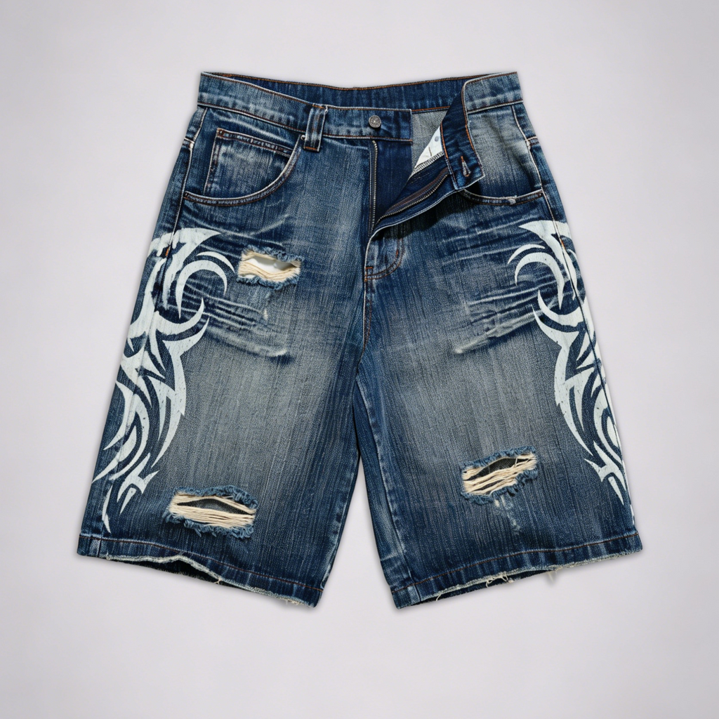Men's Retro Y2k Fashion Denim Shorts