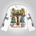 Son Of God Vintage Collage Graphics Long Sleeve T-shirt