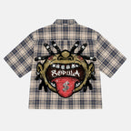 Hip Hop Vintage Street Style Boy Graphic Plaid Jacket Shirt