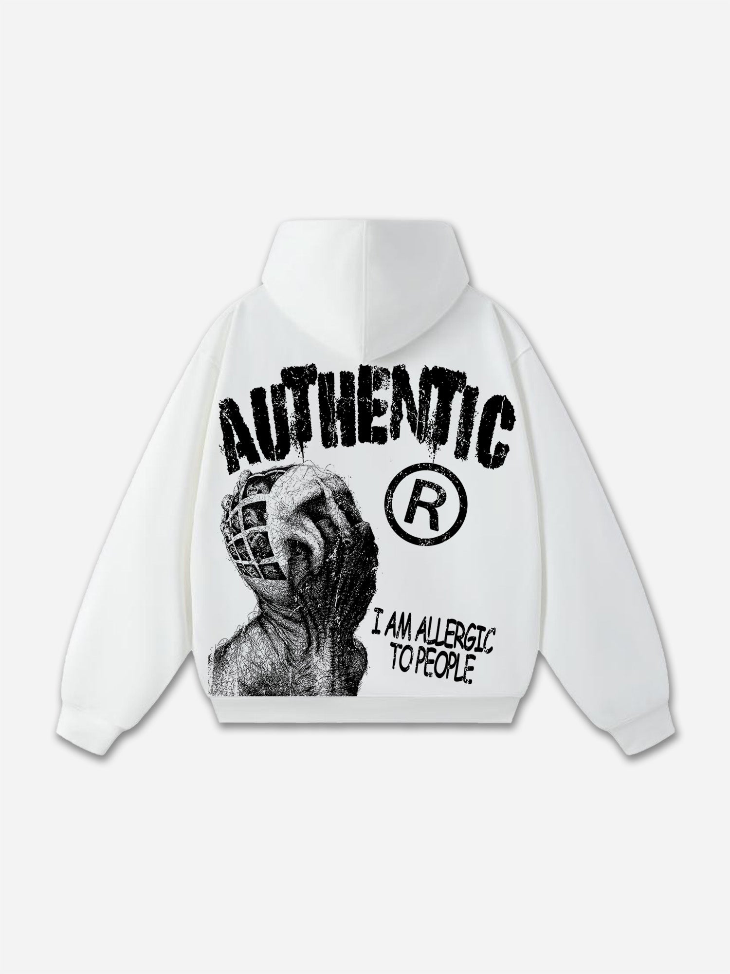 I Am Allergic To People Graphic Hoodie