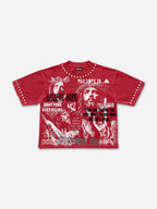 Jesus And The Bible Vintage Graphic Rhinestone Cropped T-shirt