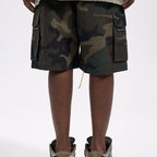 Men's Streetwear Camo Denim Shorts