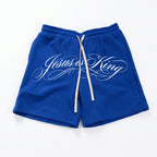 Jesus Is King Graphic Print Sports Shorts
