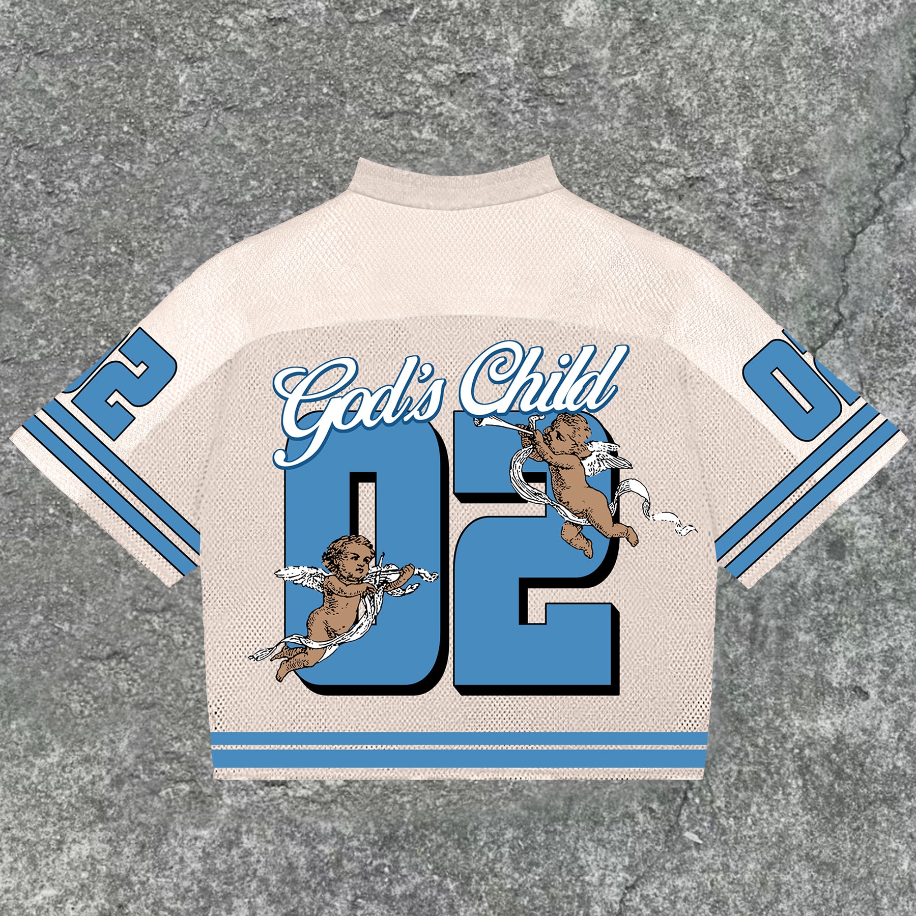 Vintage God's Child Graphics No 02 Blokette Blokecore Jersey V-neck Cotton T-shirt