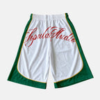 Flower Angel Graphic Color Blocking Drawstring Shorts