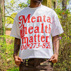 Vintage Mental Health Matters Graphic Short Sleeve T-Shirt