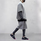 Casual Loose Fit Solid Sports Sets