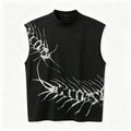 Men's Retro Gothic Centipede Skeleton Pattern Vest