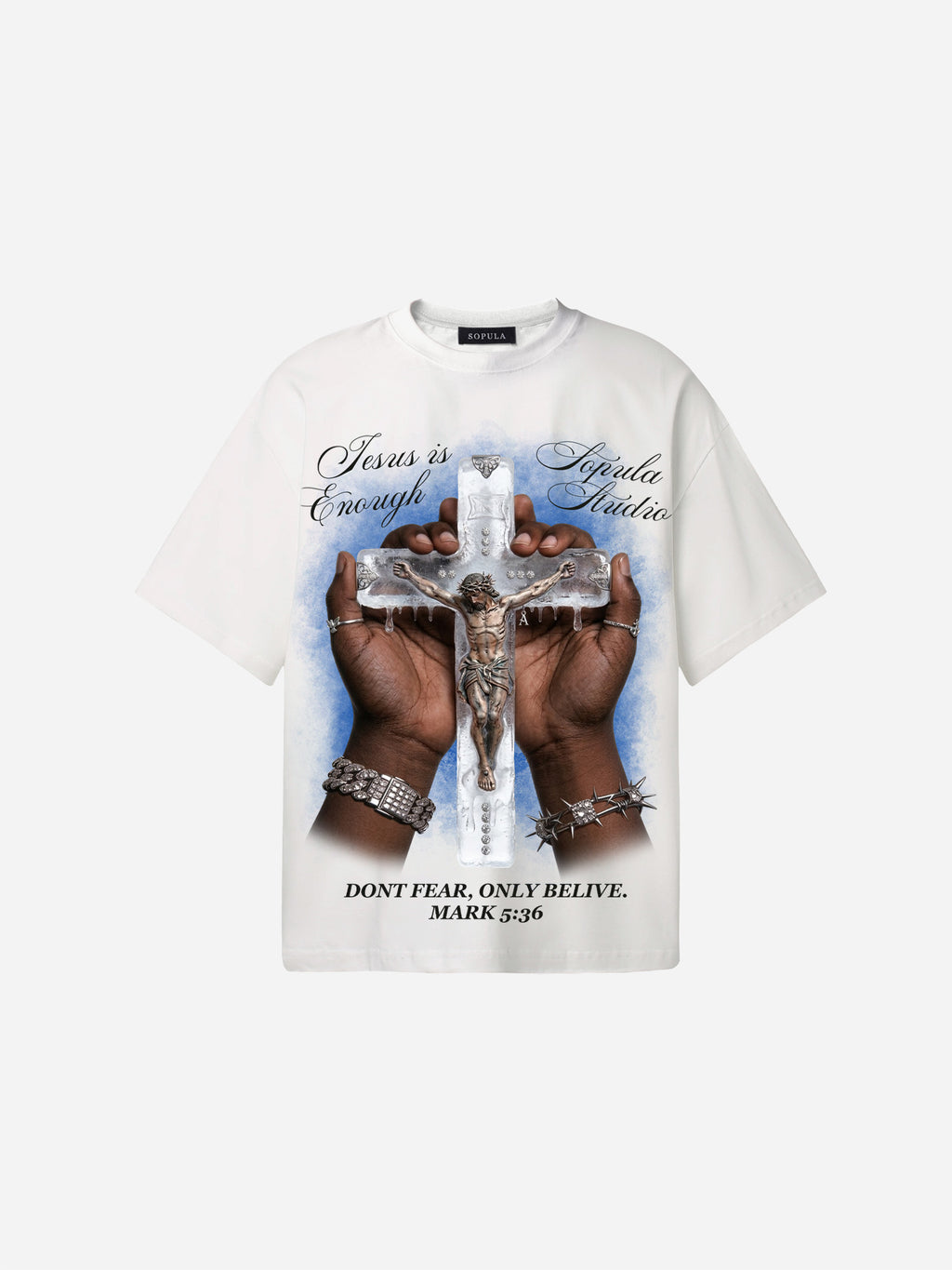 Jesus Is Enough Vintage Graphic Cotton T-shirt