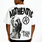 Vintage I Am Allergic To People Graphic Print Cotton T-shirt