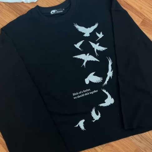 Bird And Pigeon Waffle Long-sleeved T-shirt