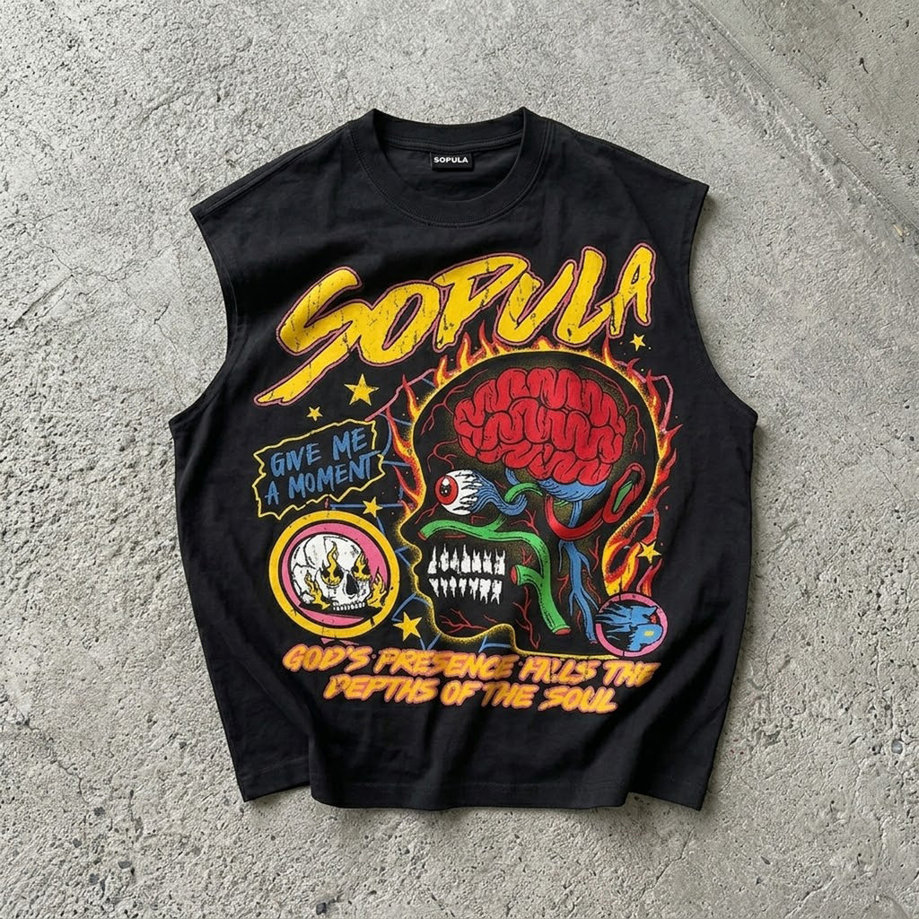 Men's Sopula-burning Soul Graphic Tank Top