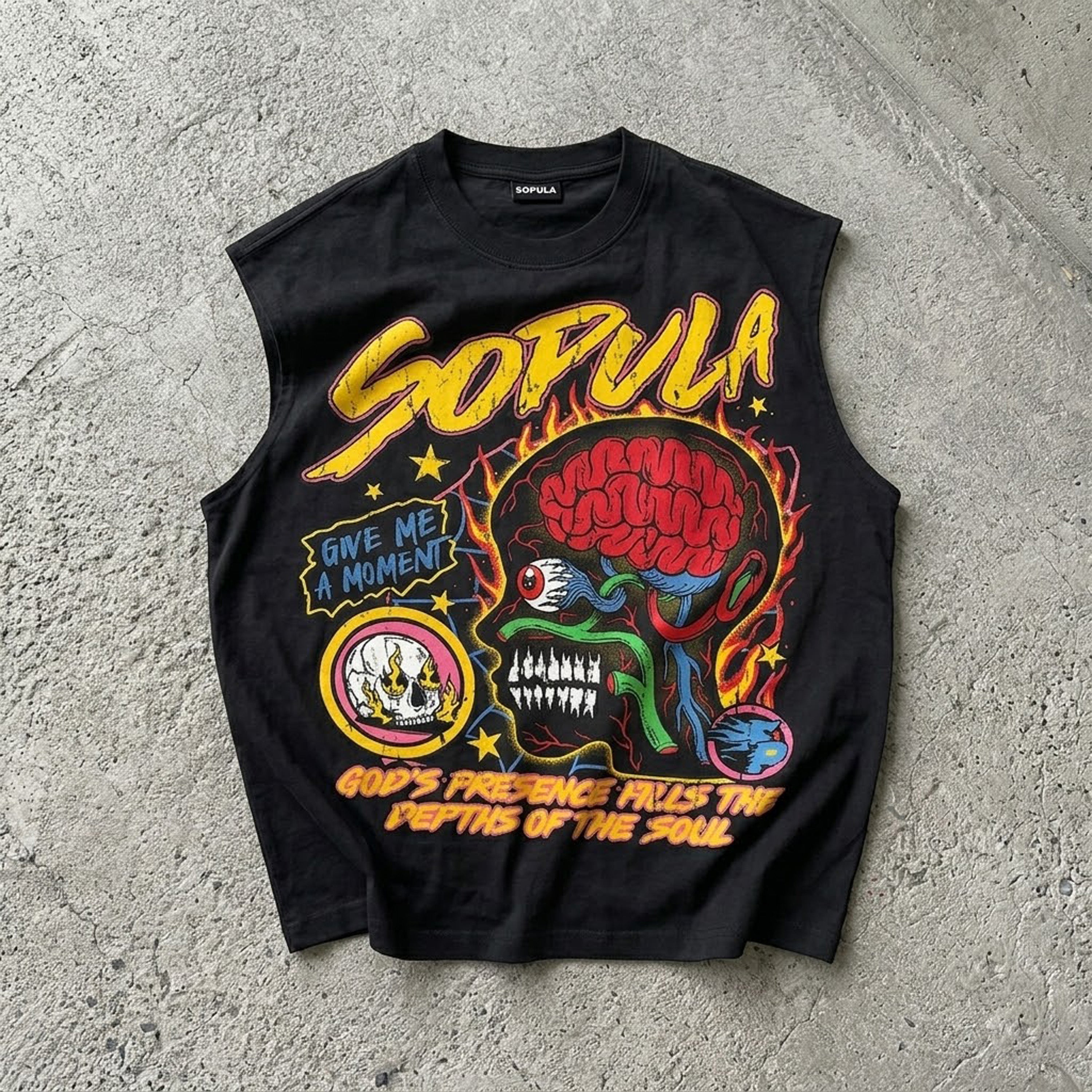 Men's Sopula-burning Soul Graphic Tank Top