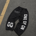 Vintage One Of One Word Graphic Wide Leg Sports Pants