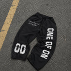 Vintage One Of One Word Graphic Wide Leg Sports Pants