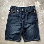 Men's Fashionable Hip-hop Embroidery Washed Denim Shorts Jorts