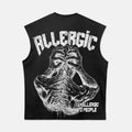 I Am Allergic To People Tearing Abstract Graphic Tank Top