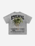 Stay Real Coconut Vacation Vintage Graphic Washed T-shirt