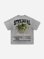 Stay Real Coconut Vacation Vintage Graphic Washed T-shirt