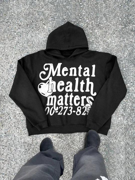 Mental Health Matters Terry Heavy Hoodie