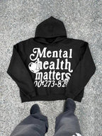 Mental Health Matters Terry Heavy Hoodie