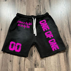 Vintage Word Graphic Drawstring Casual Pocket Shorts