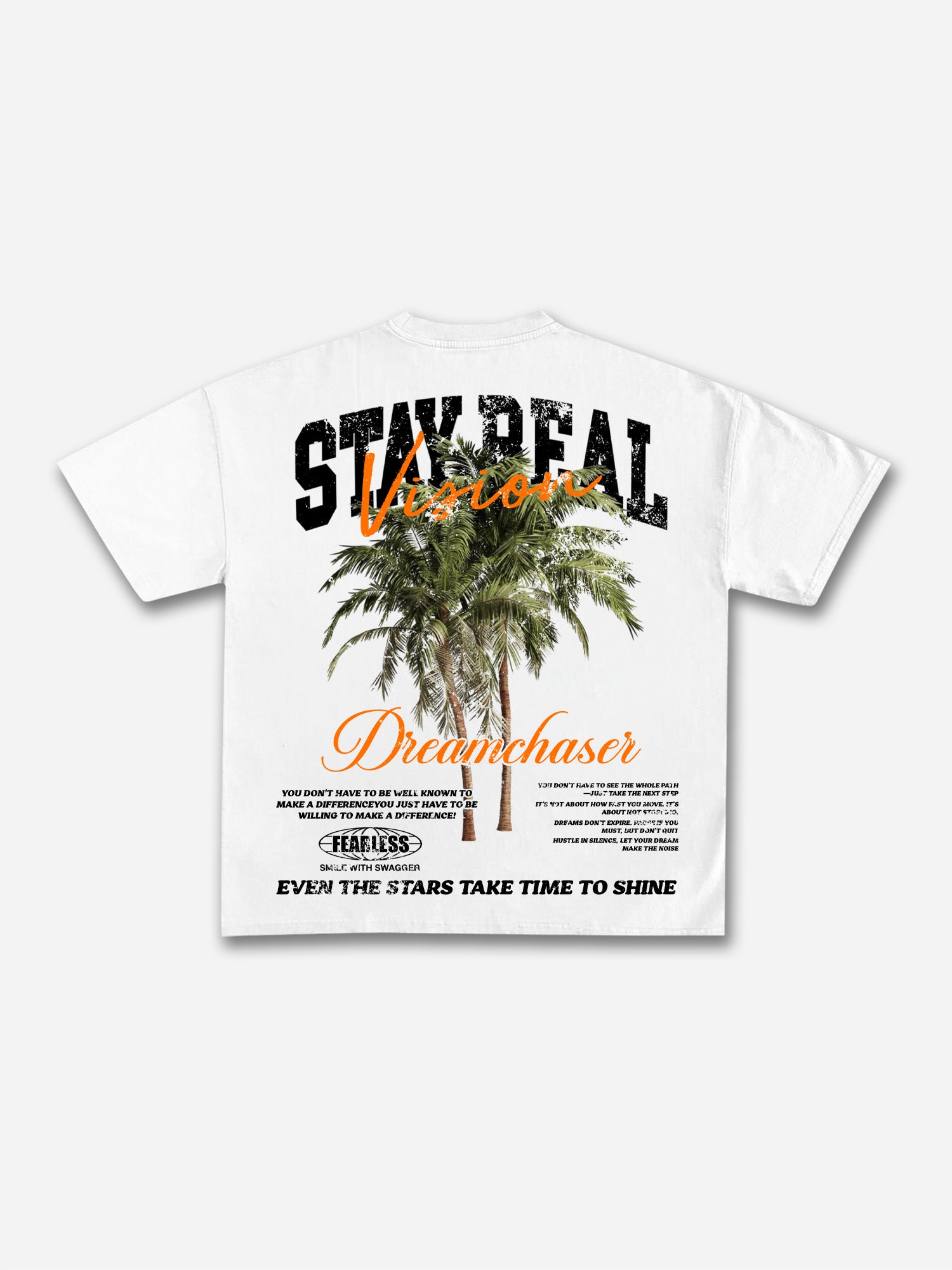 Stay Real Coconut Vacation Vintage Graphic Cotton T-shirt