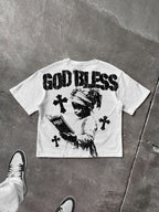 God Bless Children's Prayer Graphic Cotton T-shirt