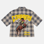 Cowboy Rodeo Dreams Retro Fun Graphic Plaid Jacket Shirt