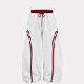 Hip Hop Y2k Drawstring Stripe Baggy Barrel Sweatpants