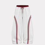 Hip Hop Y2k Drawstring Stripe Baggy Barrel Sweatpants