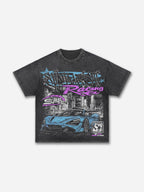 Y2k Fast Racing Make Vintage Graphics Acid Washed T-shirt
