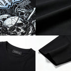 Retro Rope Skull Graphic Cotton T-shirt