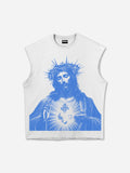 Vintage Jesus Graphic Cotton Tank Top