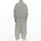 Men's Multi-pocket Zipper Sweatshirt And Sweatpants Set