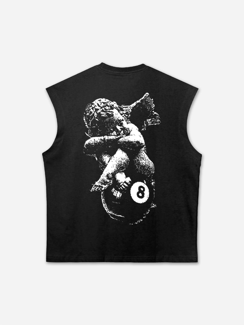 Men's Short Sleeve Angel Print No. 8 Tank Top