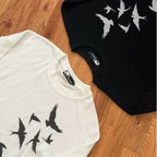 Bird And Pigeon Waffle Long-sleeved T-shirt