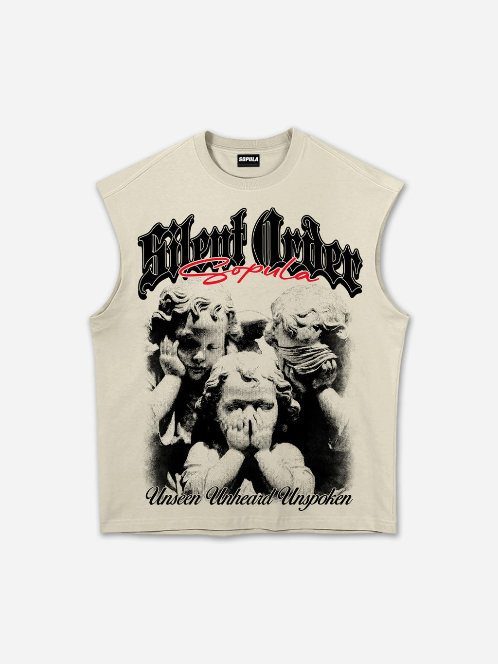 Blind Mute Bound Vintage Angel Graphic Tank Top
