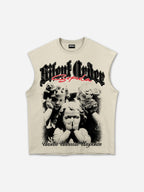 Blind Mute Bound Vintage Angel Graphic Tank Top