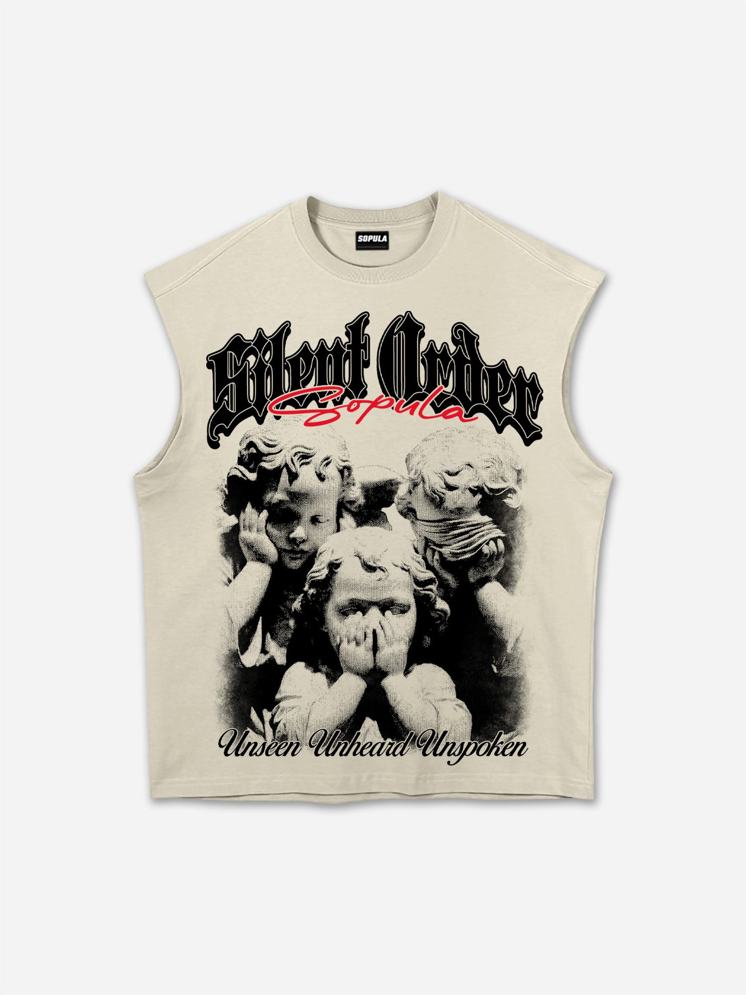 Blind Mute Bound Vintage Angel Graphic Tank Top