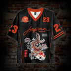 Japanese Ukiyo E Koi Fish Mesh Jersey Graphic