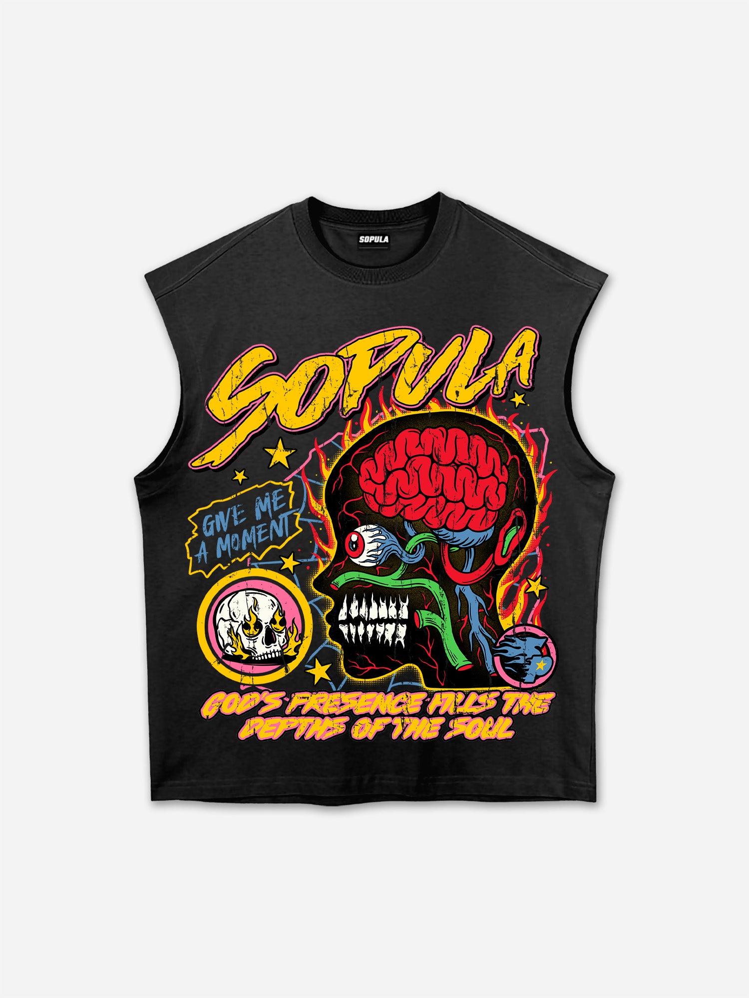 Men's Sopula-burning Soul Graphic Tank Top