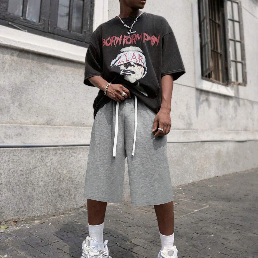 Men's Drawstring Sweatpants  3/4 Shorts