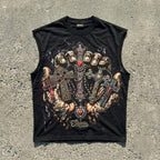 Holding The Cross With Both Hands Graphic Tank Top