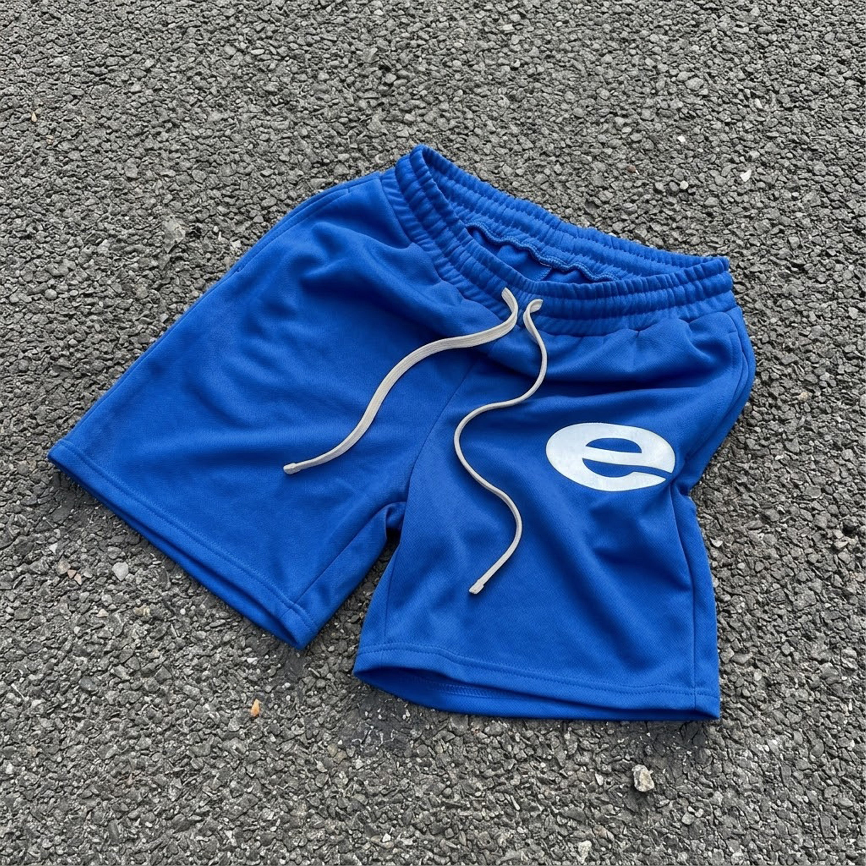 Street Minimalist Logo Drawstring Sport Shorts
