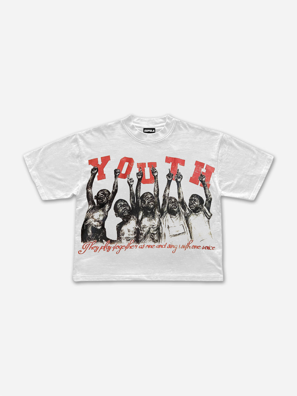 Protect The Troops Youth Vintage Graphic Cropped T-shirt